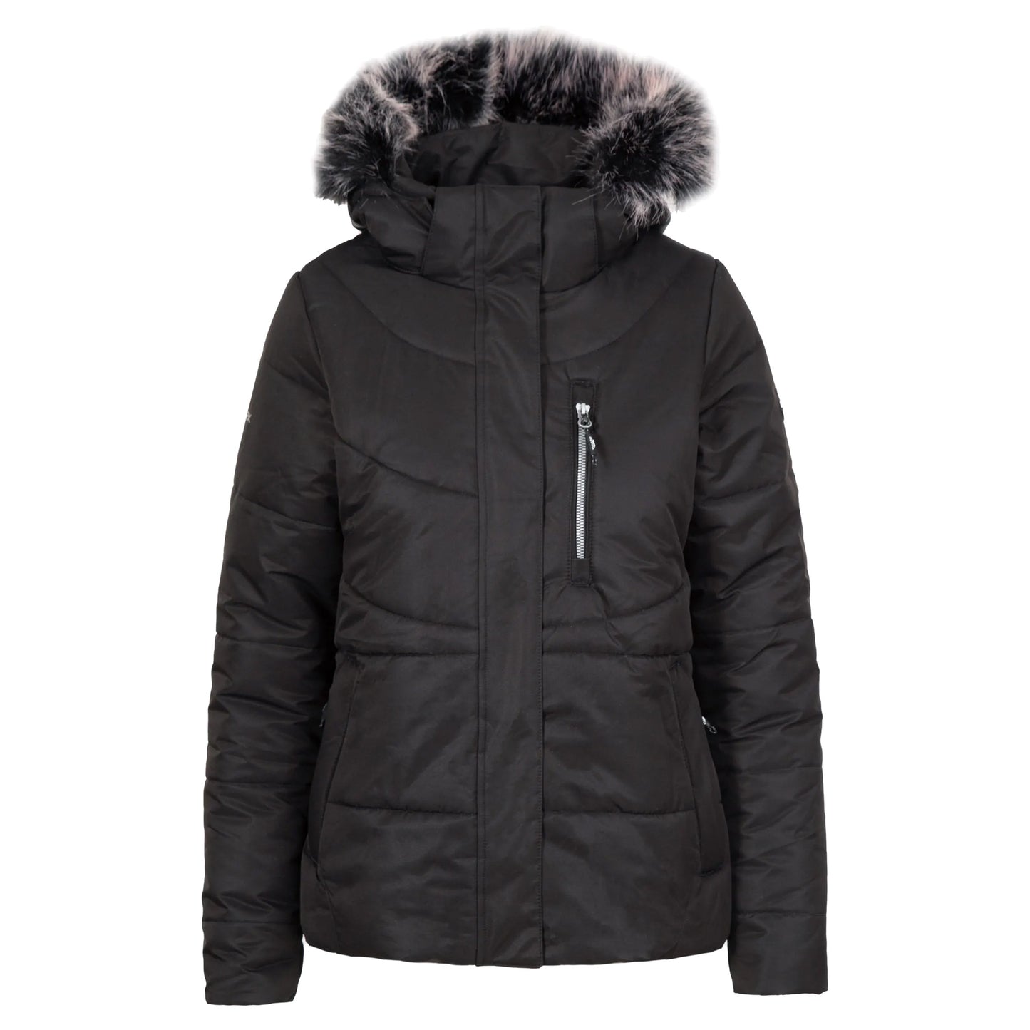 Black - Front - Trespass Womens-Ladies Recap Waterproof Jacket