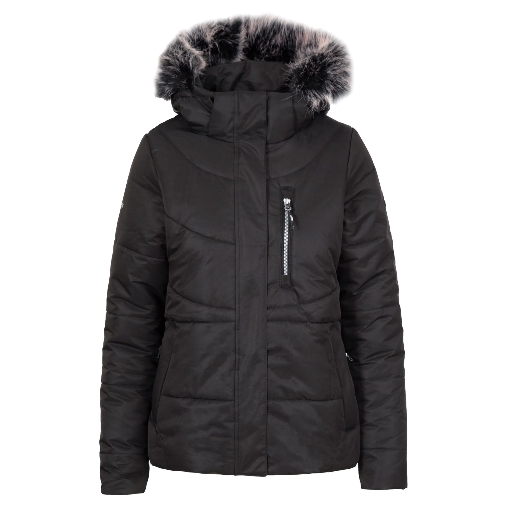 Black - Front - Trespass Womens-Ladies Recap Waterproof Jacket