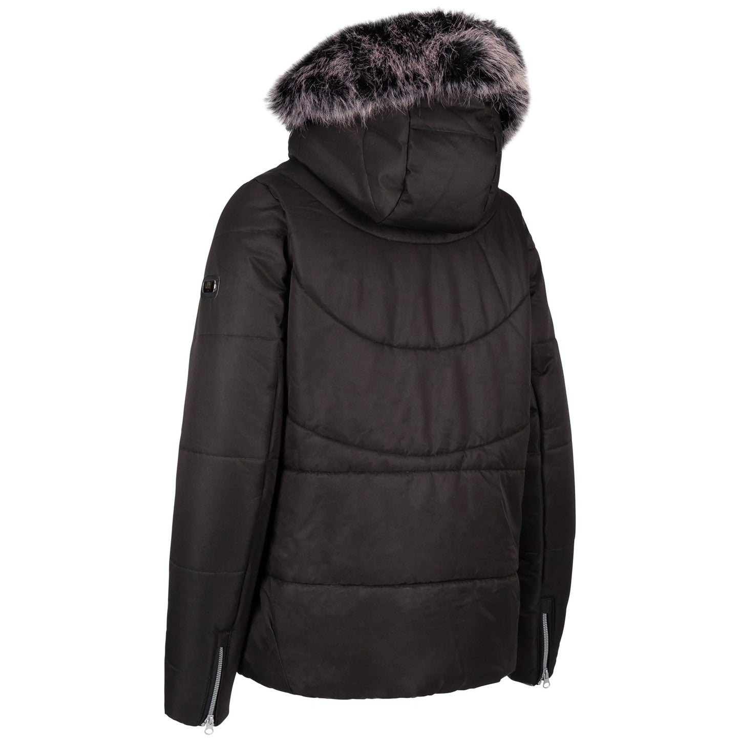 Black - Back - Trespass Womens-Ladies Recap Waterproof Jacket