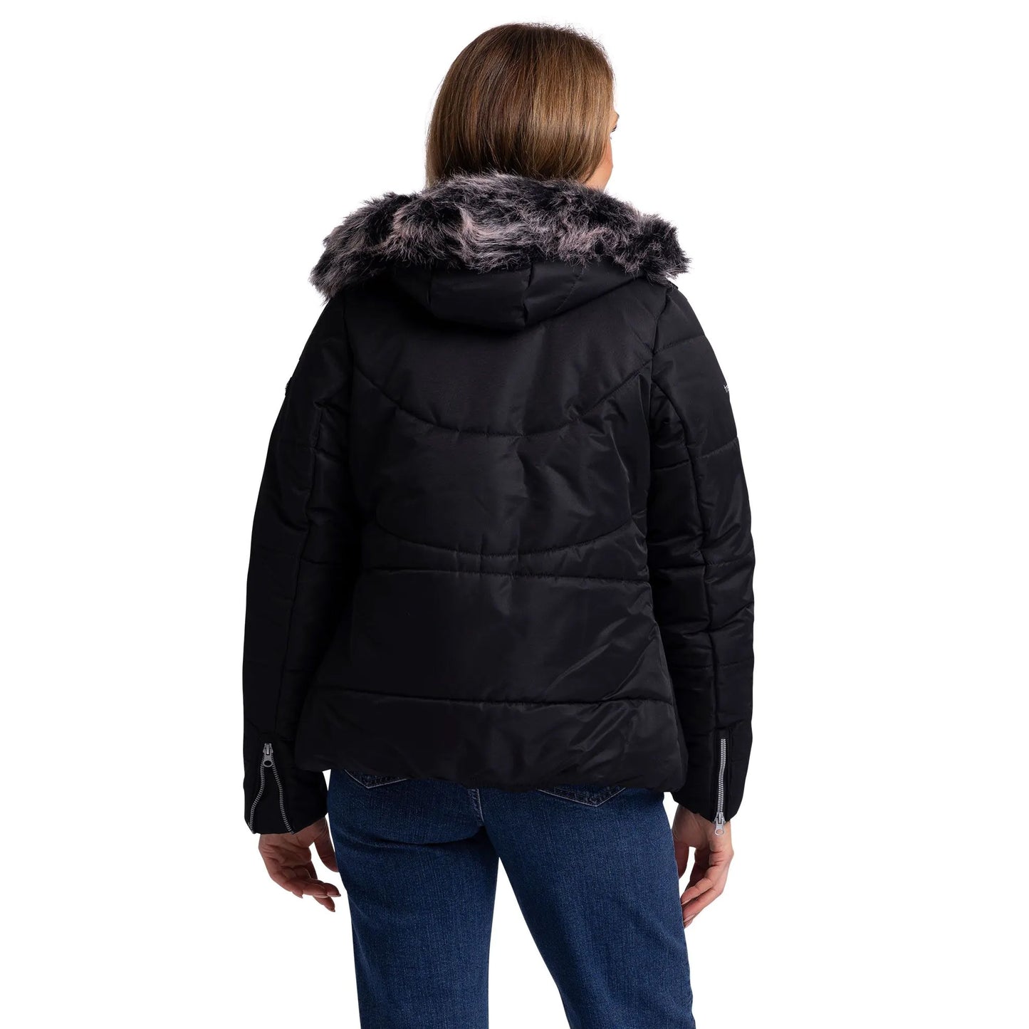 Black - Lifestyle - Trespass Womens-Ladies Recap Waterproof Jacket