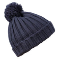 Navy - Side - Trespass Childrens-Kids Thorns Bobble Hat