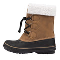 Tan - Close up - Trespass Childrens-Kids Bodhi Snow Boots