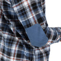 Blue - Side - Trespass Mens Zalah Checked Flannel Shirt