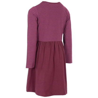 Fig - Back - Trespass Girls Forgotten Stripe Jersey Casual Dress