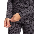 Dark Grey - Pack Shot - Trespass Womens-Ladies Elianne Leopard Print Base Layer Top