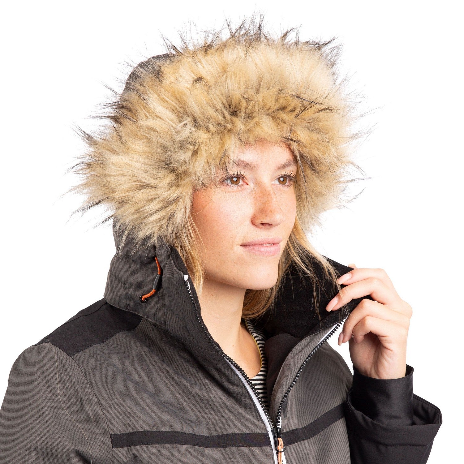 Black - Side - Trespass Womens-Ladies Temptation Ski Jacket