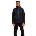 Black - Close up - Trespass Mens Sheelane Marl Fleece Jacket