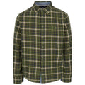 Green - Front - Trespass Mens Withnell Checked Cotton Shirt