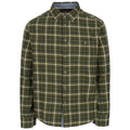 Green - Front - Trespass Mens Withnell Checked Cotton Shirt