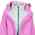 Deep Pink - Side - Trespass Childrens-Kids Outshine 3 in 1 TP50 Jacket