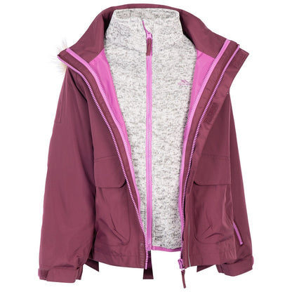 Fig - Front - Trespass Childrens-Kids Outshine 3 in 1 TP50 Jacket