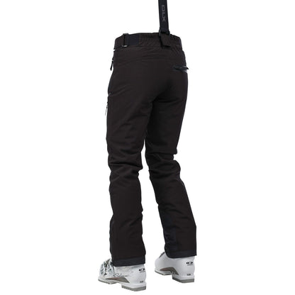 Black - Back - Trespass Womens-Ladies Marisol II DLX Waterproof Ski Trousers