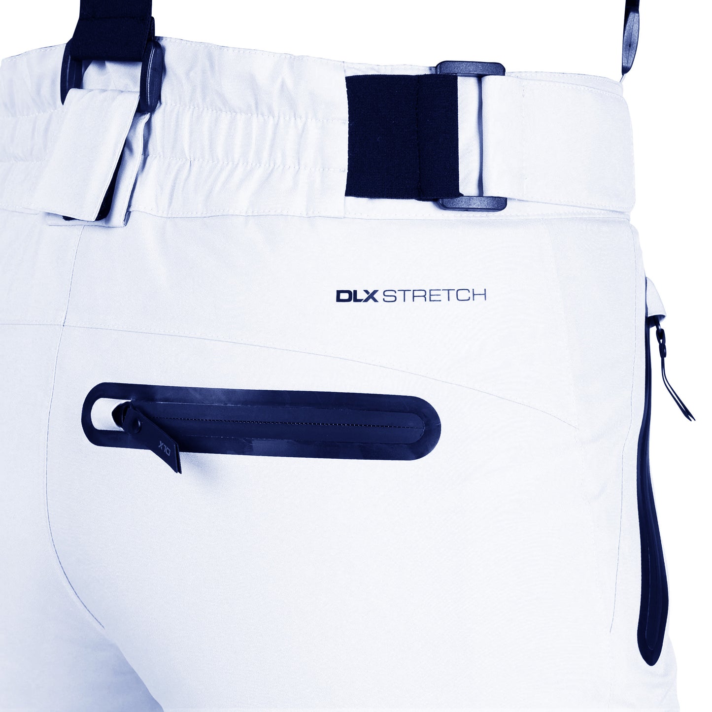 White - Side - Trespass Womens-Ladies Marisol II DLX Waterproof Ski Trousers