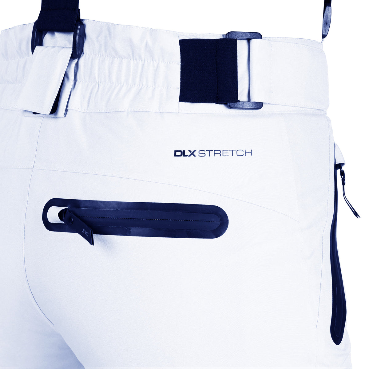 White - Side - Trespass Womens-Ladies Marisol II DLX Waterproof Ski Trousers