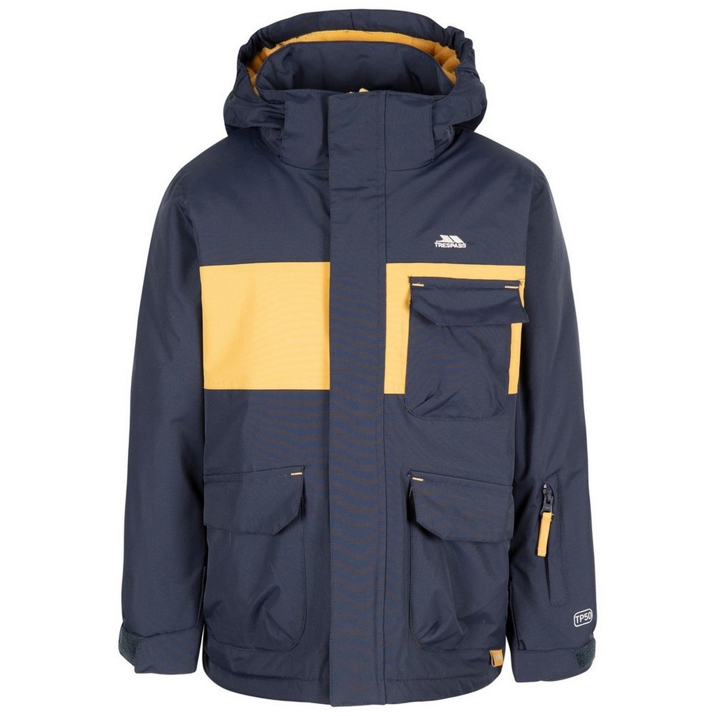 Navy - Front - Trespass Boys Montee TP50 Ski Jacket