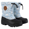 Blue-White-Black - Back - Trespass Childrens-Kids Remy Snow Boots