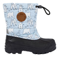 Blue-White-Black - Side - Trespass Childrens-Kids Remy Snow Boots