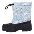 Blue-White-Black - Close up - Trespass Childrens-Kids Remy Snow Boots