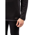 Black - Close up - Trespass Unisex Adult Sandler Base Layer Set