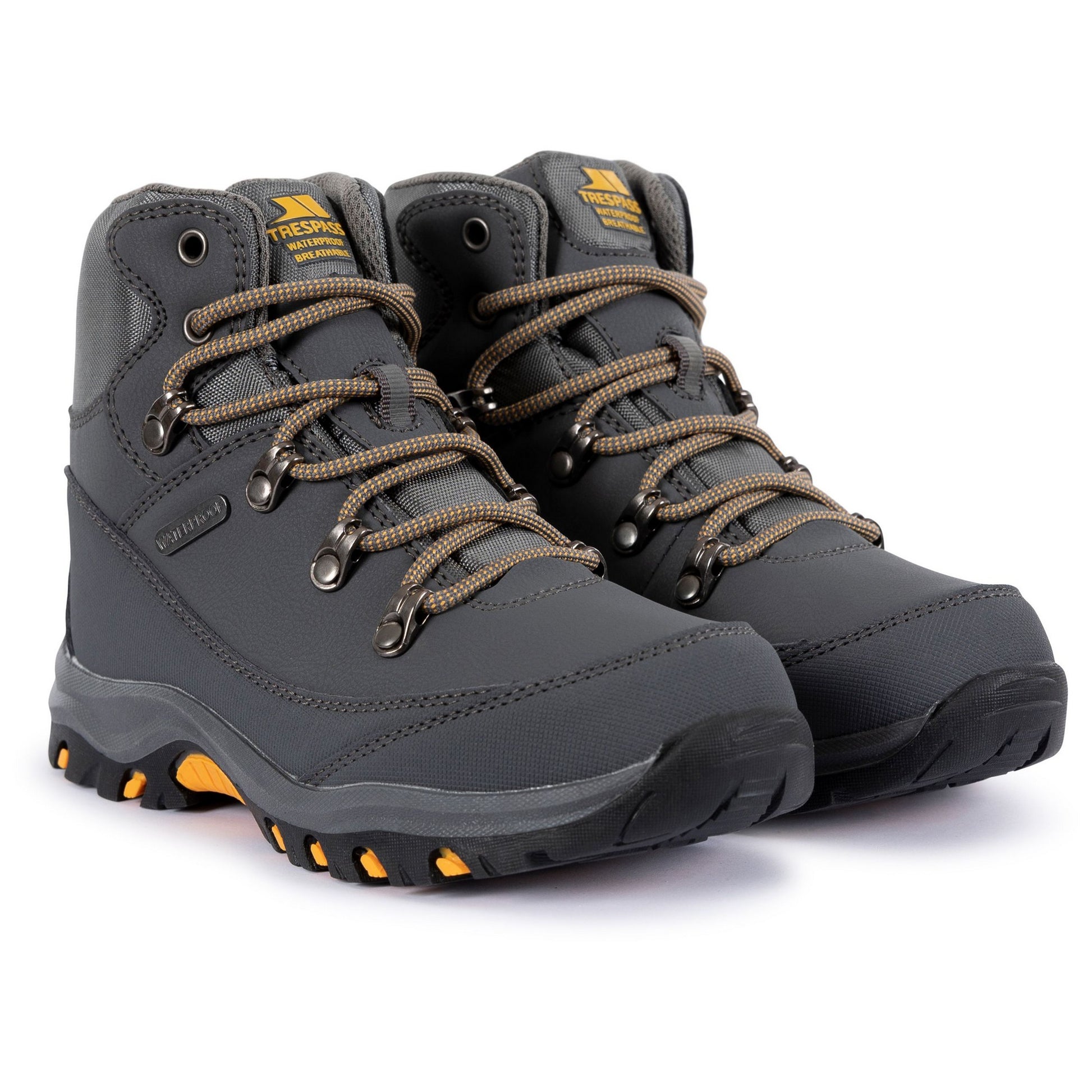 Grey - Front - Trespass Childrens-Kids Corin Walking Boots