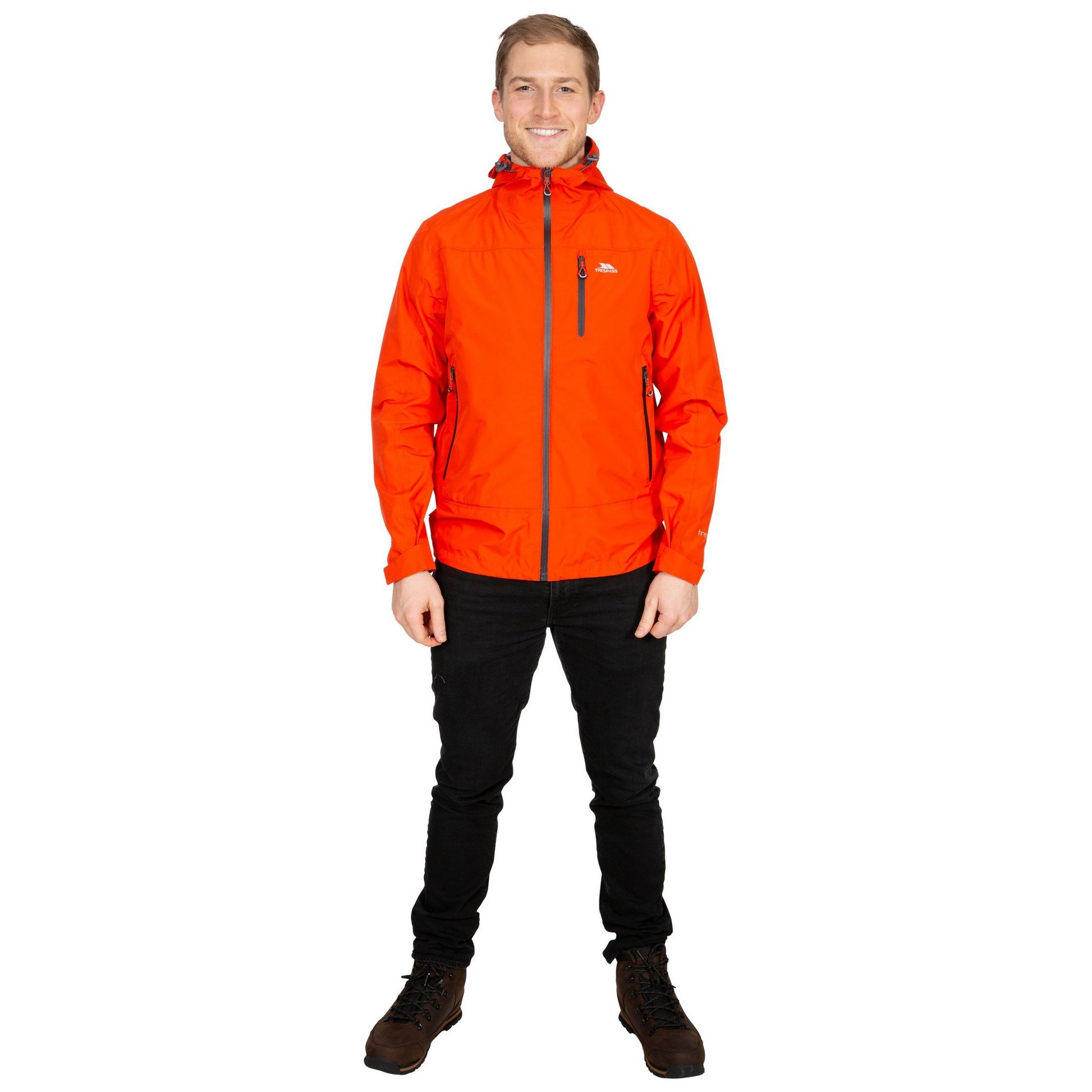 Flame Orange - Close up - Trespass Mens Rakenfard TP75 Waterproof Jacket
