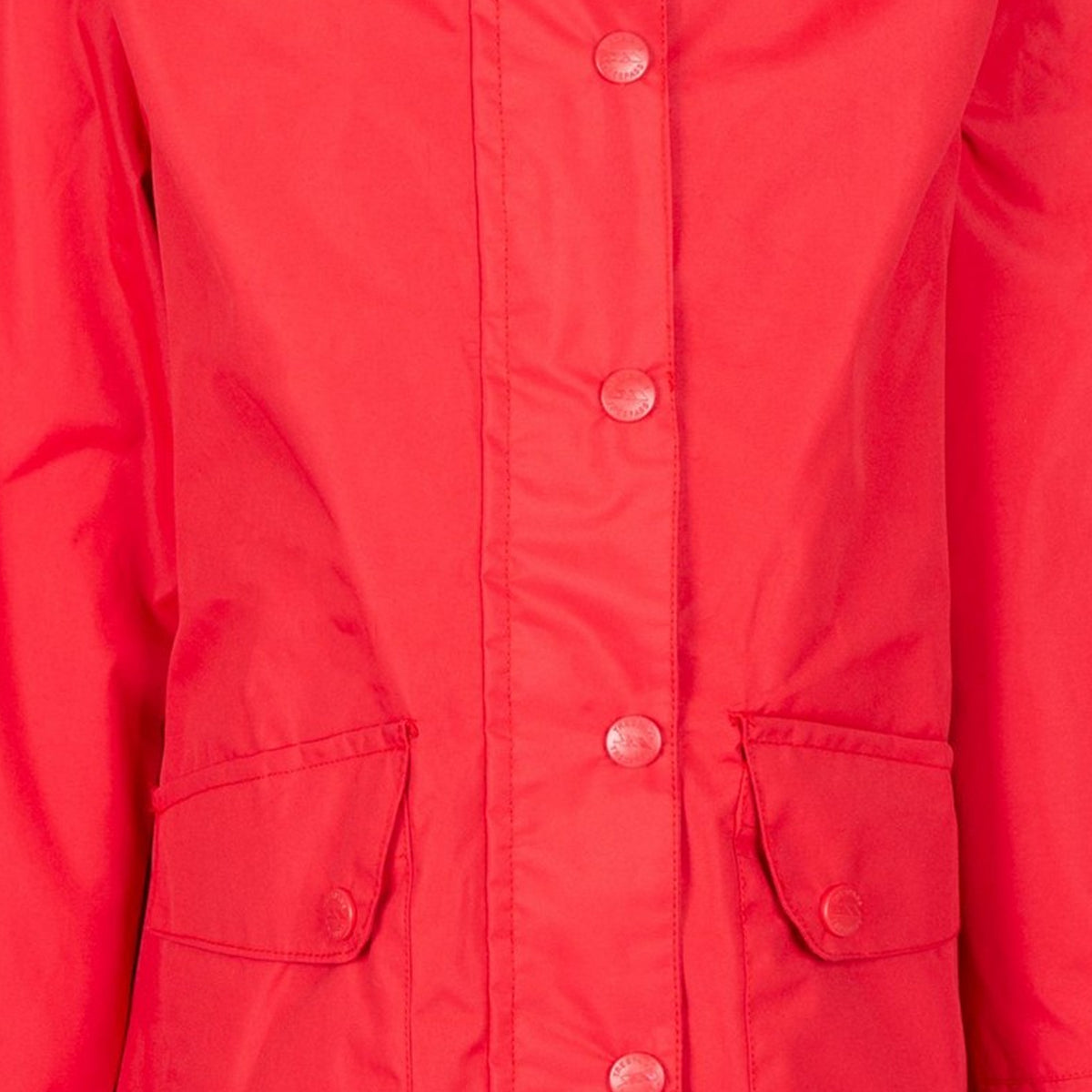 Red - Side - Trespass Girls Drizzling Waterproof Jacket