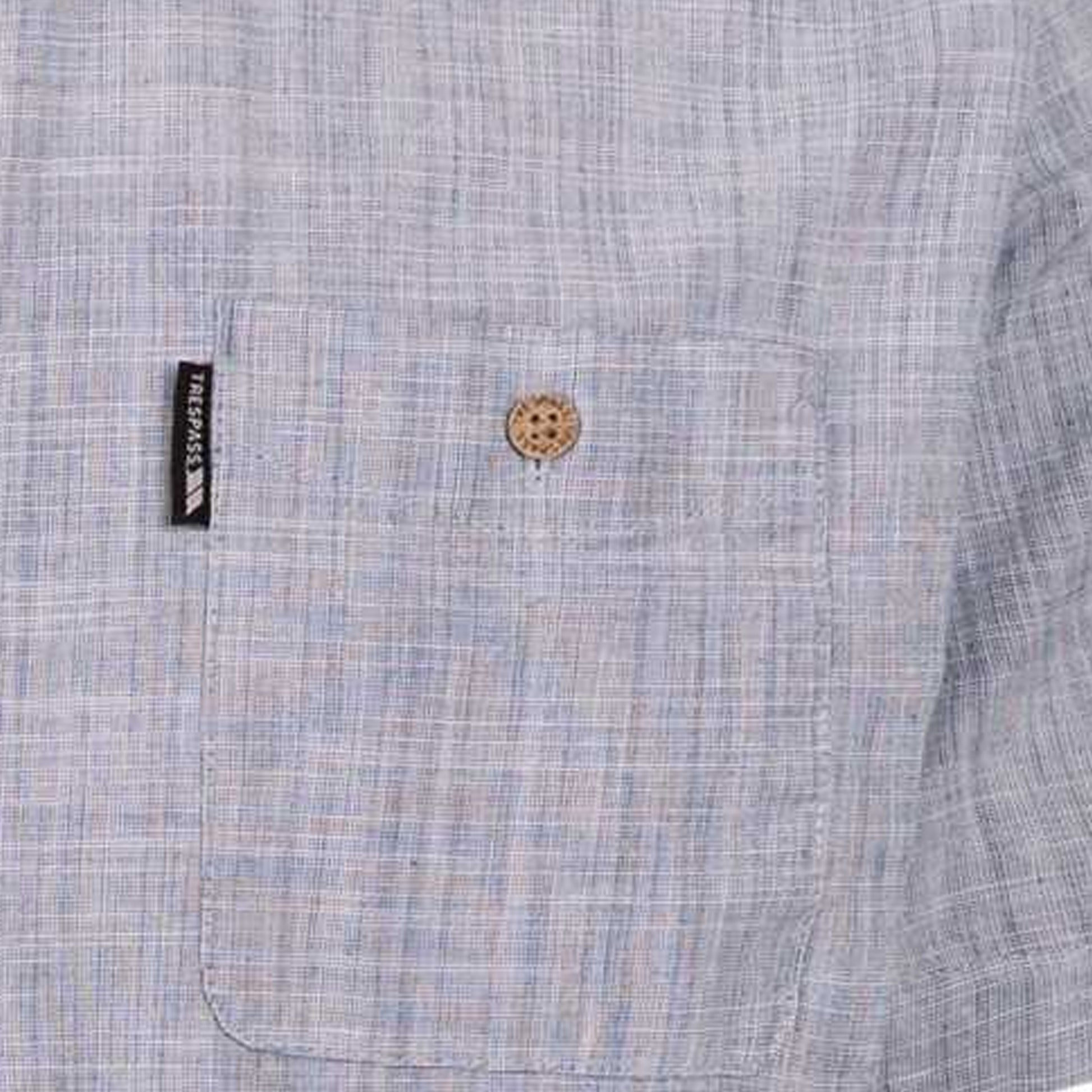 Dark Peacock - Side - Trespass Mens Basham Woven Shirt