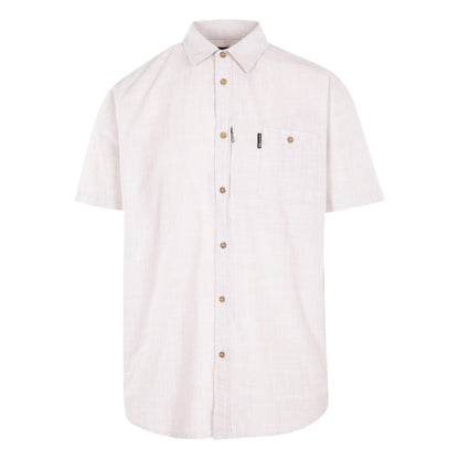Oatmilk - Front - Trespass Mens Basham Woven Shirt