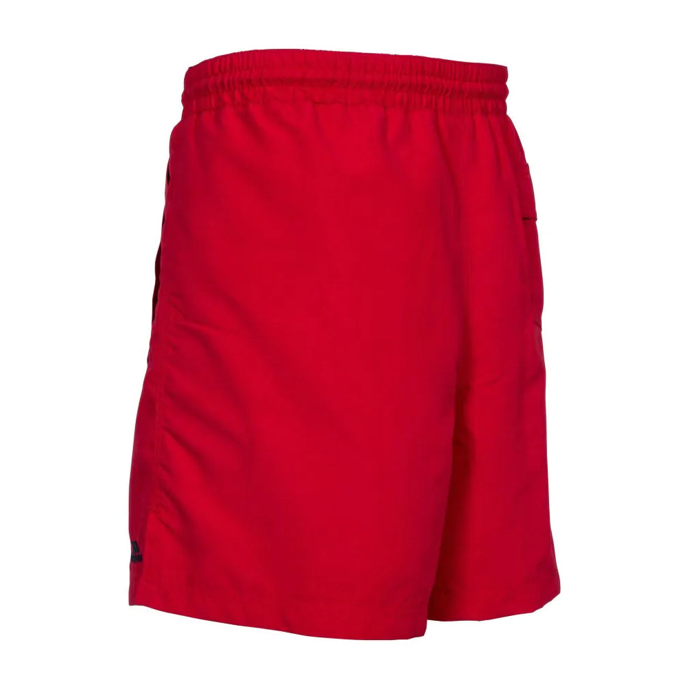 Red - Back - Trespass Mens Granvin Swim Shorts