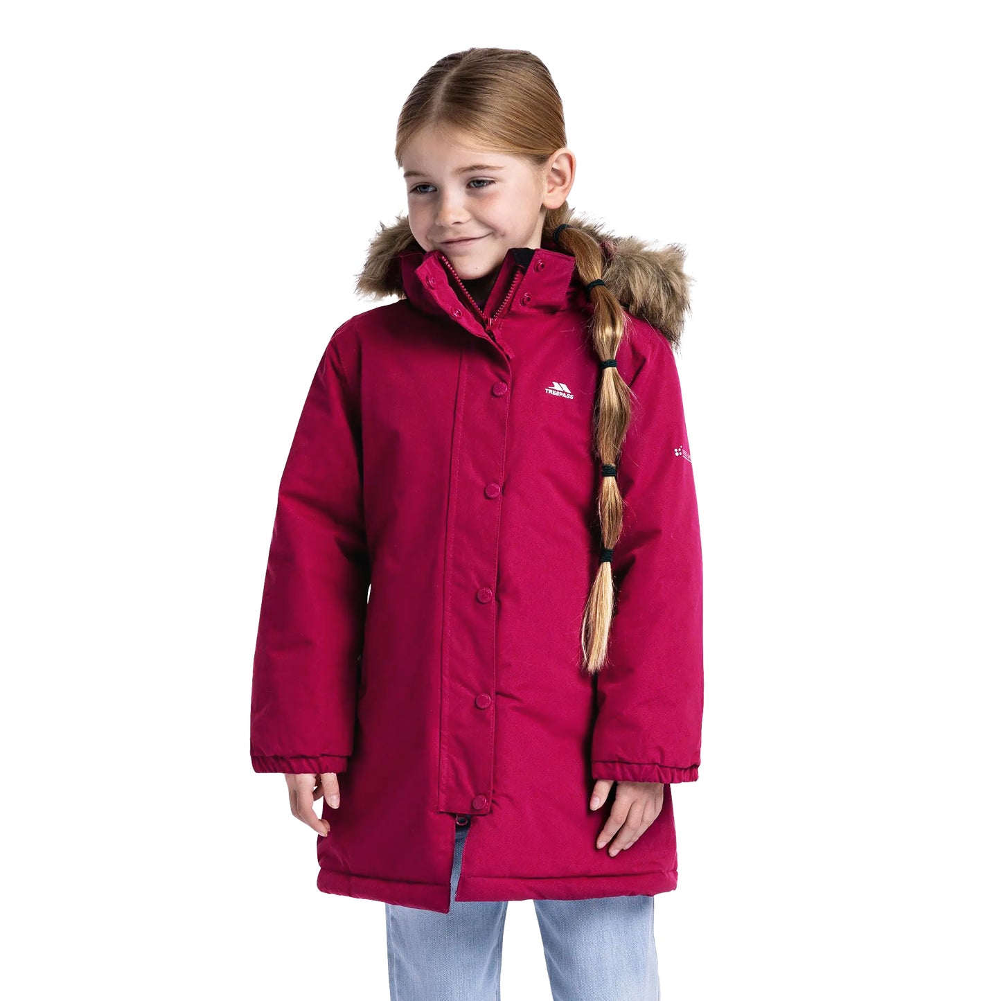 Berry - Lifestyle - Trespass Girls Astound TP50 Waterproof Jacket