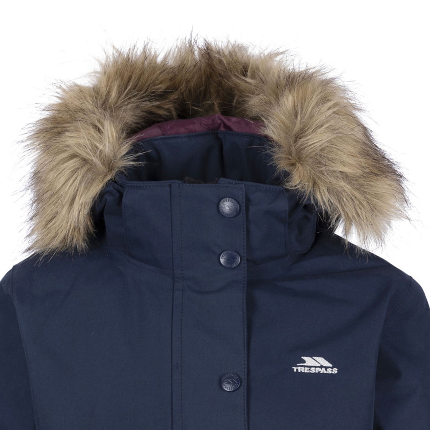 Navy - Side - Trespass Girls Astound TP50 Waterproof Jacket