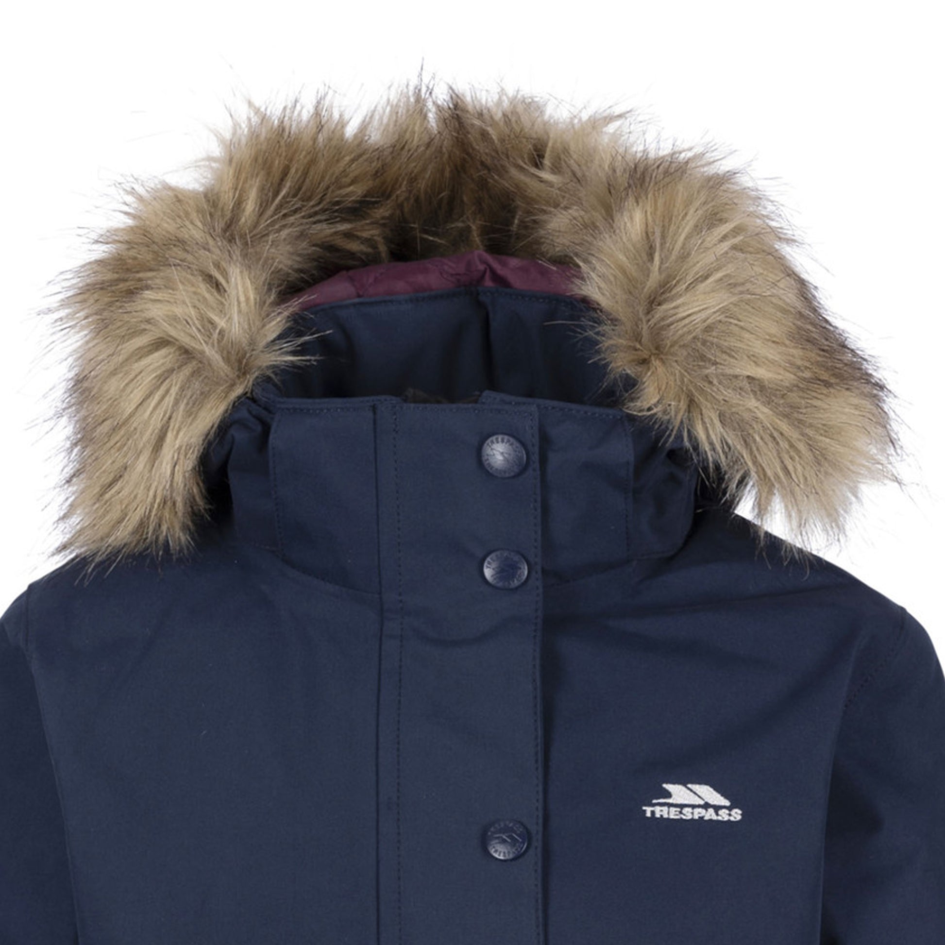 Navy - Side - Trespass Girls Astound TP50 Waterproof Jacket