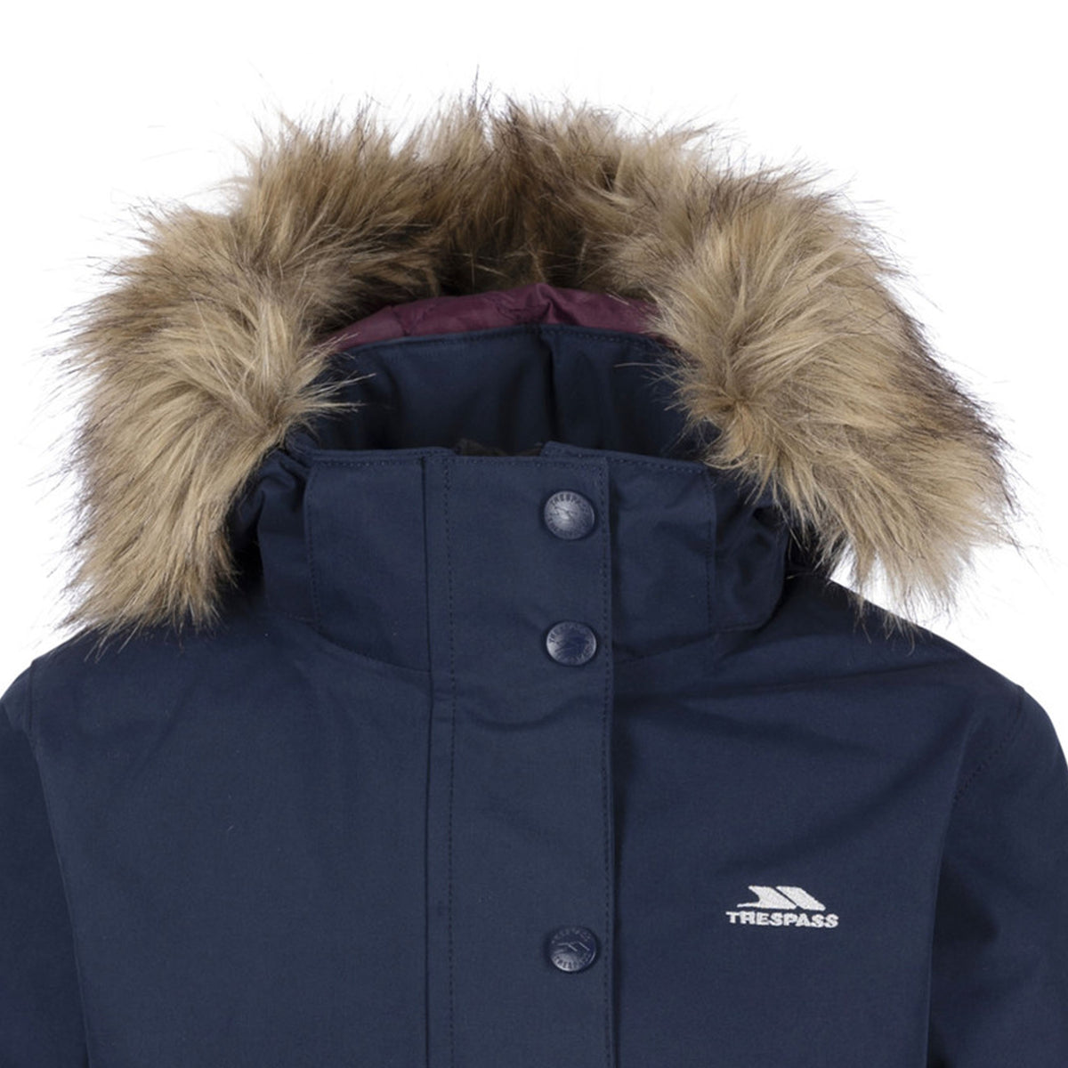Navy - Side - Trespass Girls Astound TP50 Waterproof Jacket