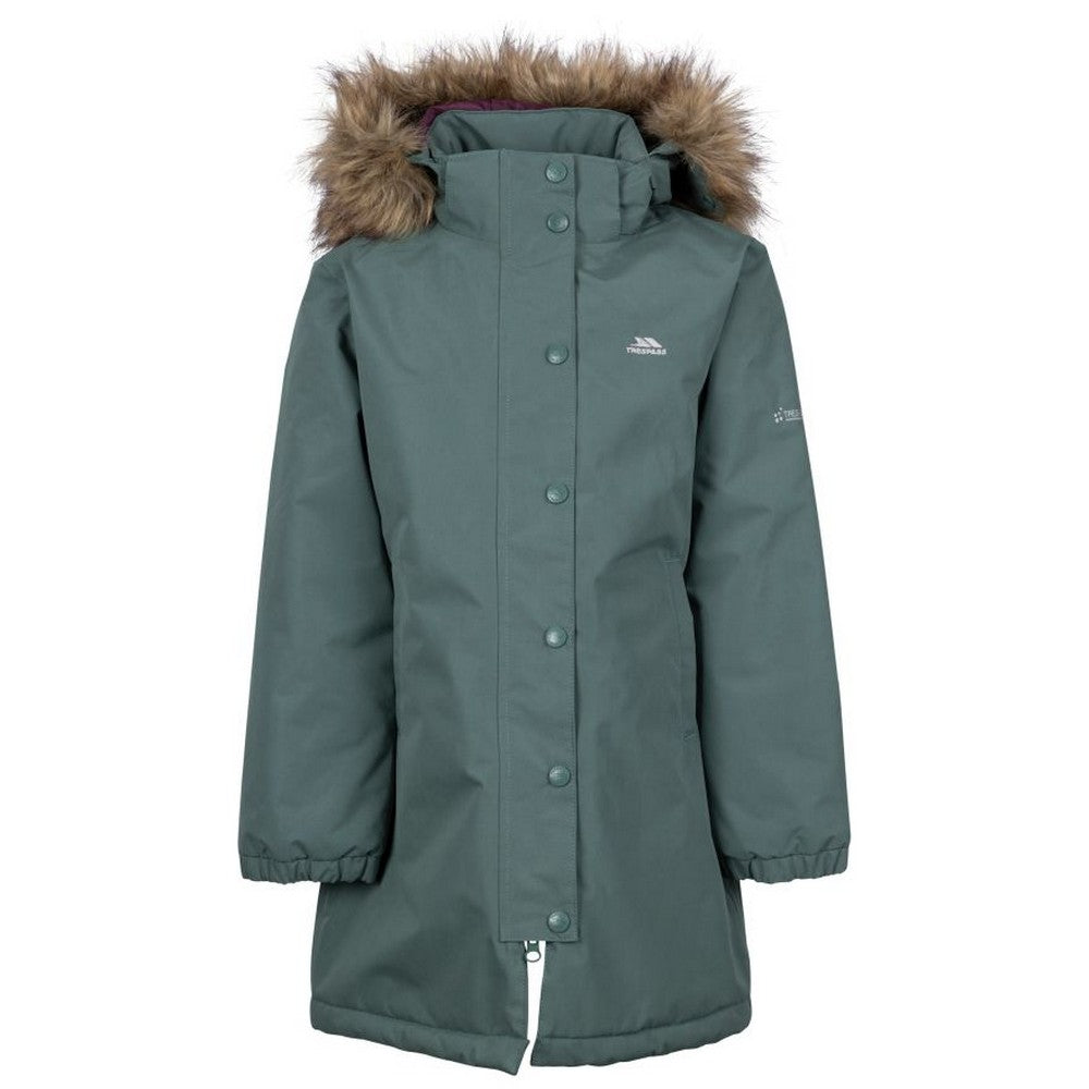 Spruce Green - Front - Trespass Girls Astound TP50 Waterproof Jacket