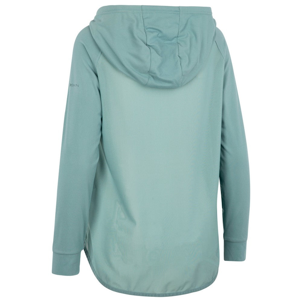 Teal Mist - Back - Trespass Womens-Ladies Immy Active Hoodie