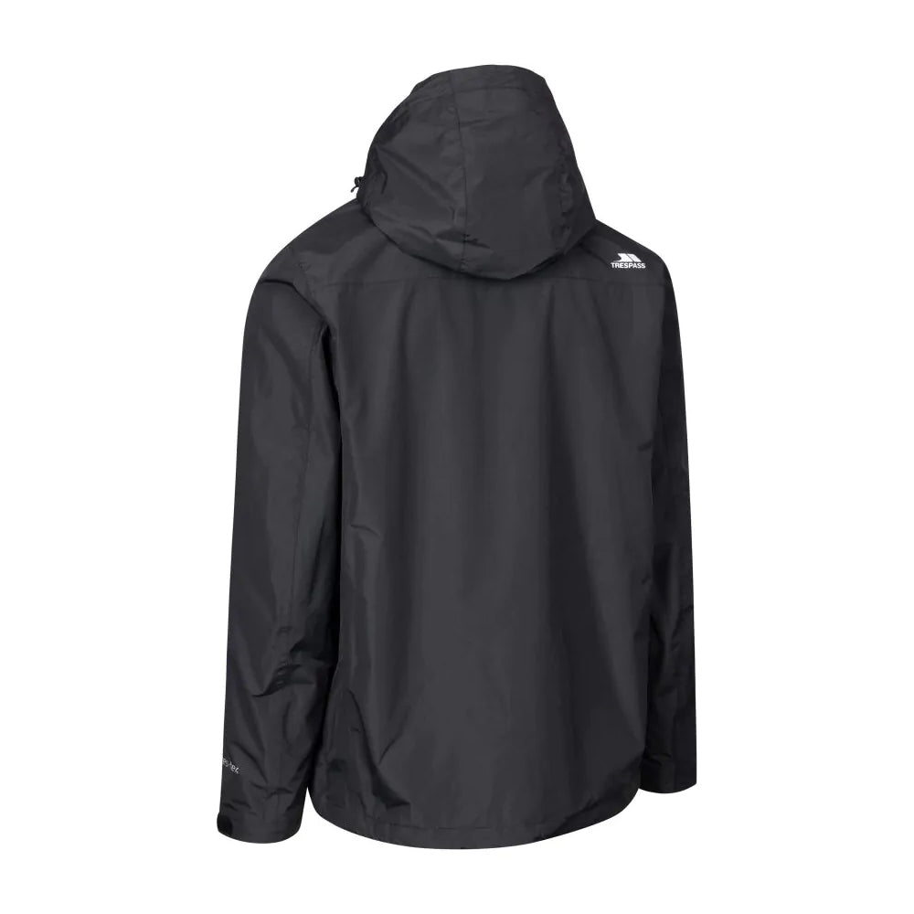 Black - Back - Trespass Mens Hinderclay TP75 Waterproof Jacket