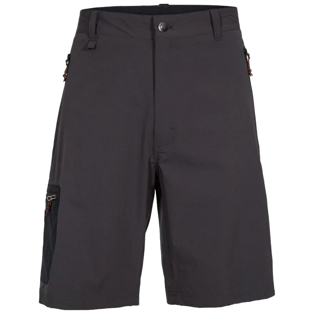 Peat - Front - Trespass Mens Runnel Cargo Shorts