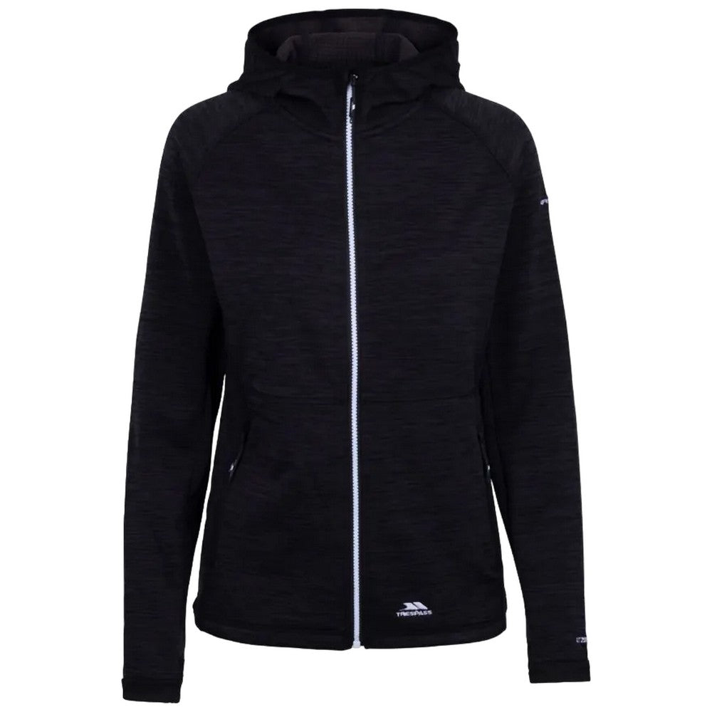 Black - Front - Trespass Womens-Ladies Appeal Marl Hooded Fleece