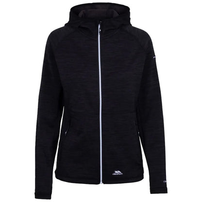 Black - Front - Trespass Womens-Ladies Appeal Marl Hooded Fleece