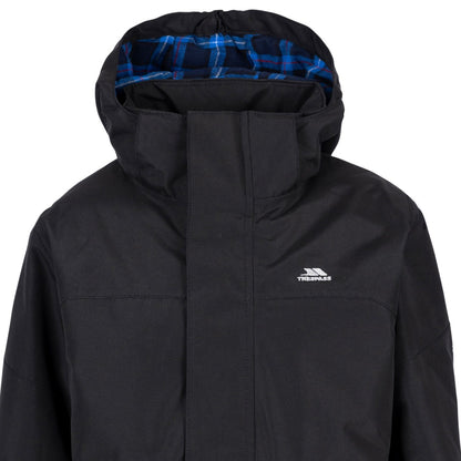 Black - Side - Trespass Boys Lost TP50 Waterproof Jacket