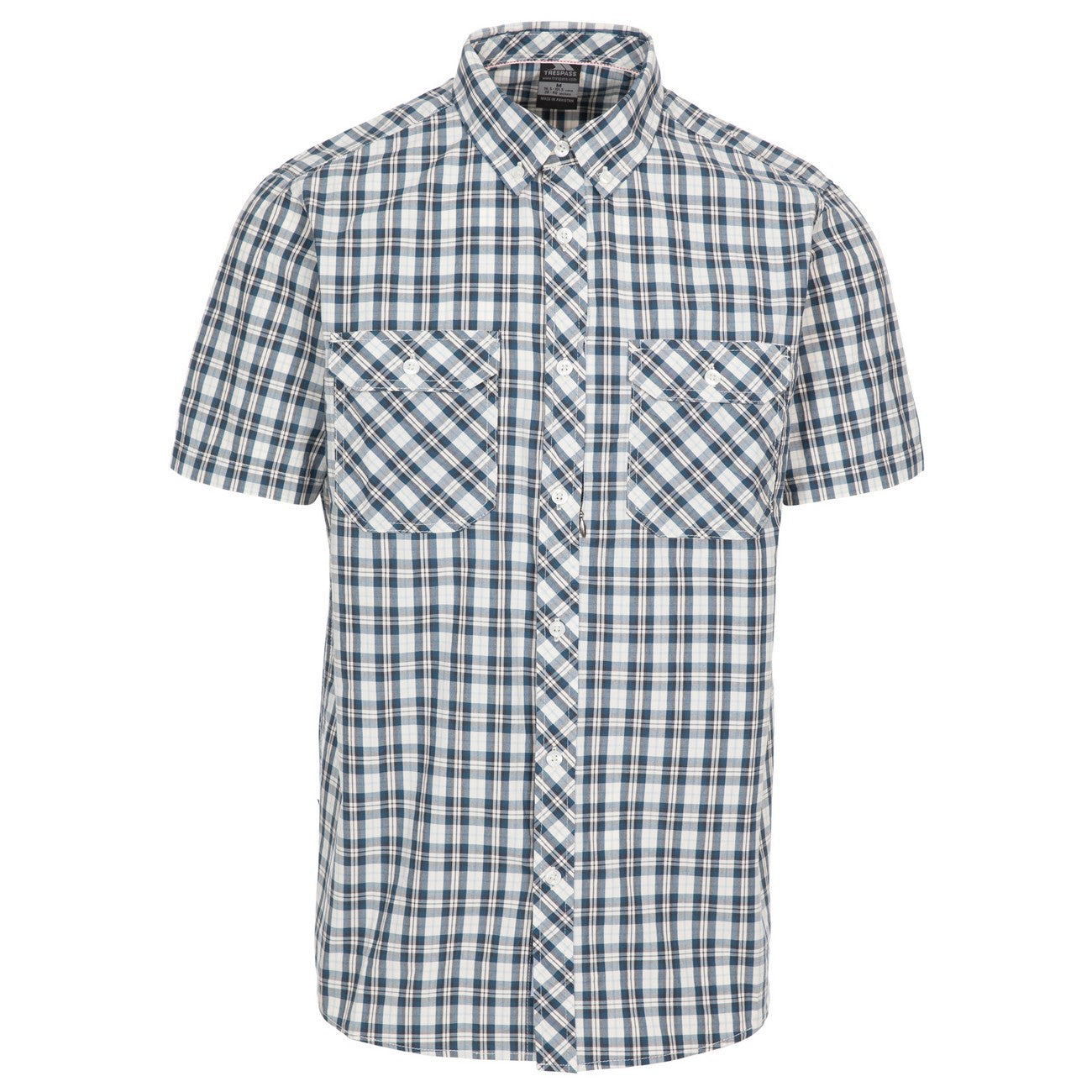 Midnight - Front - Trespass Mens BaileysBridge Checked Shirt