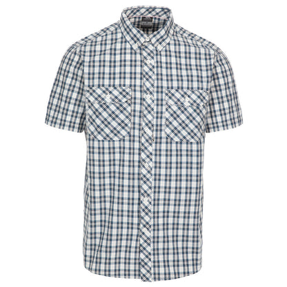 Midnight - Front - Trespass Mens BaileysBridge Checked Shirt