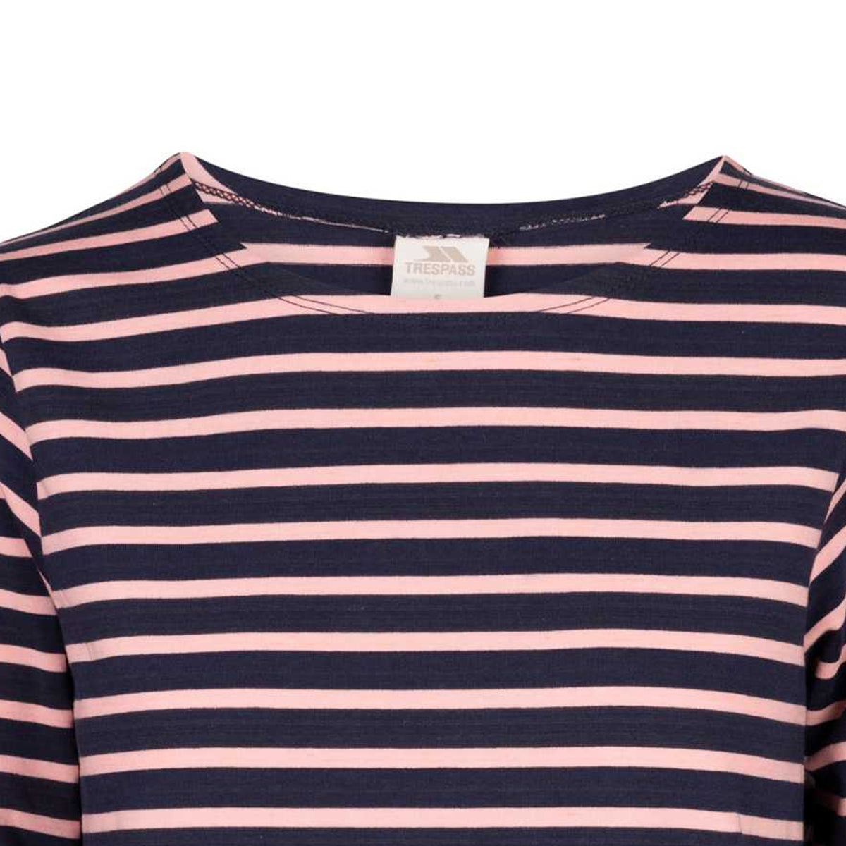 Pink Shell - Side - Trespass Womens-Ladies Karen Yarn Dyed Stripe Shirt