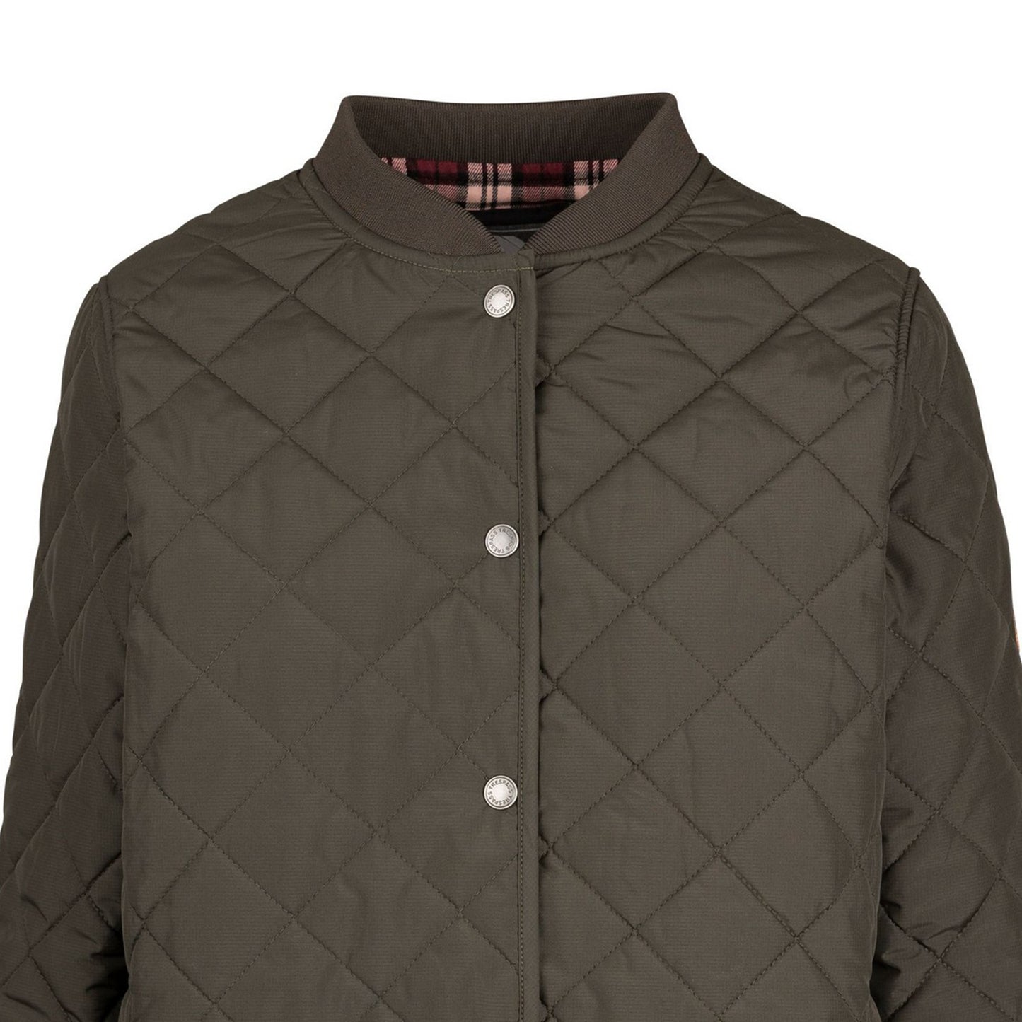 Dark Khaki - Side - Trespass Womens-Ladies Oversee Padded Jacket