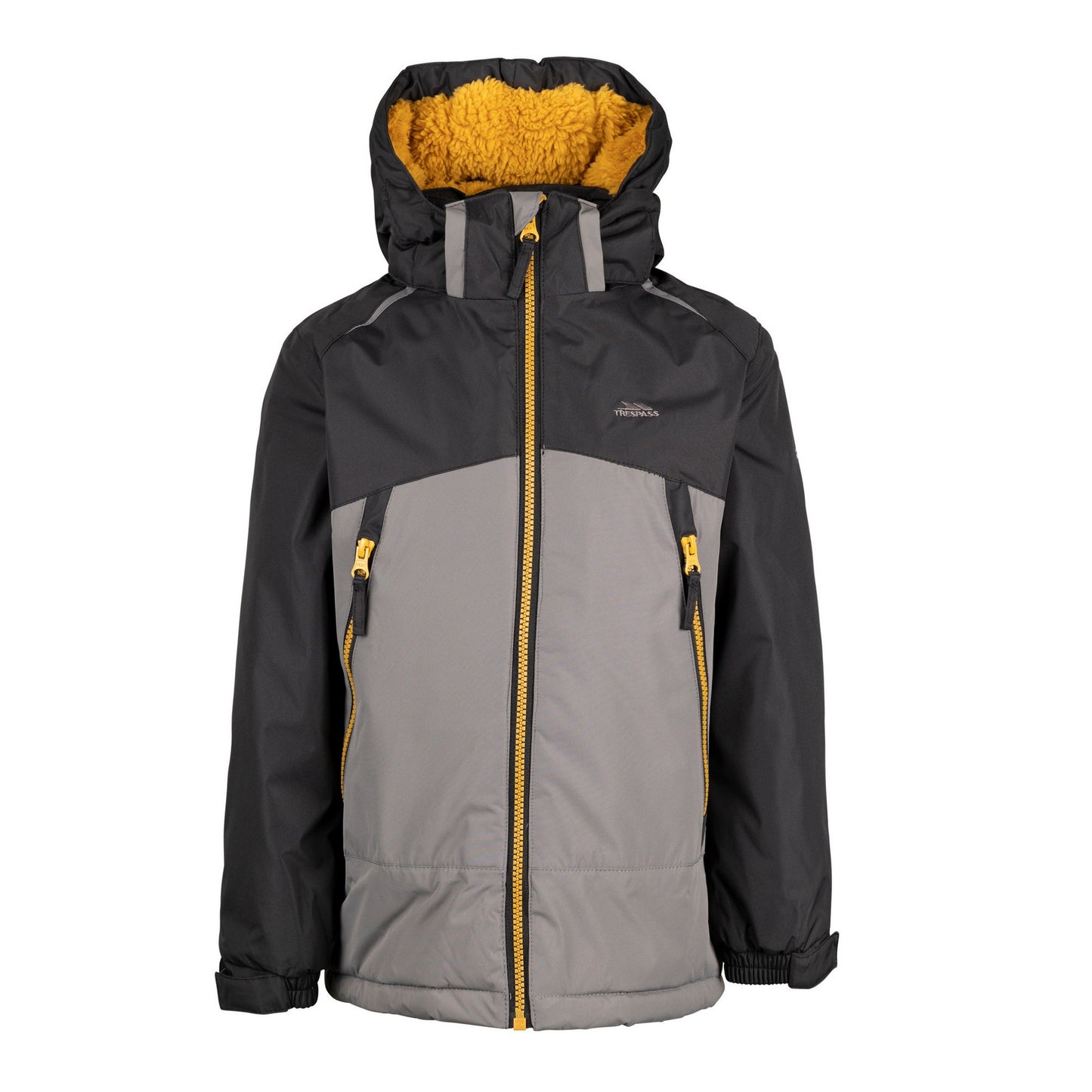 Storm Grey - Front - Trespass Childrens-Kids Discover Contrast Zip Jacket