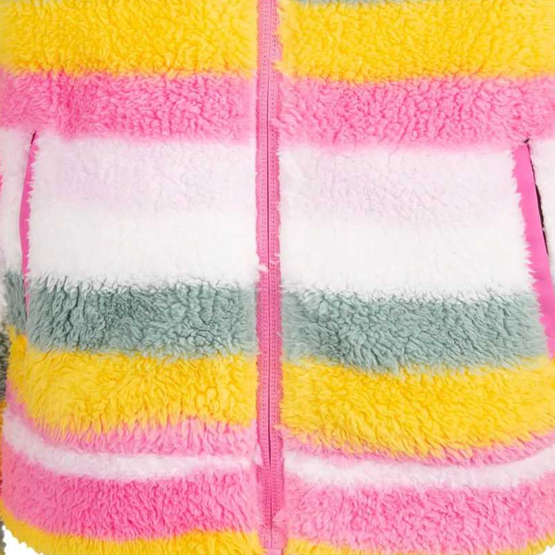 Pale Pink - Lifestyle - Trespass Childrens-Kids Wonderful Stripe Fleece Jacket