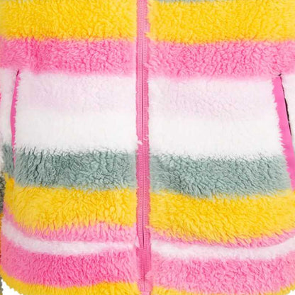 Pale Pink - Lifestyle - Trespass Childrens-Kids Wonderful Stripe Fleece Jacket