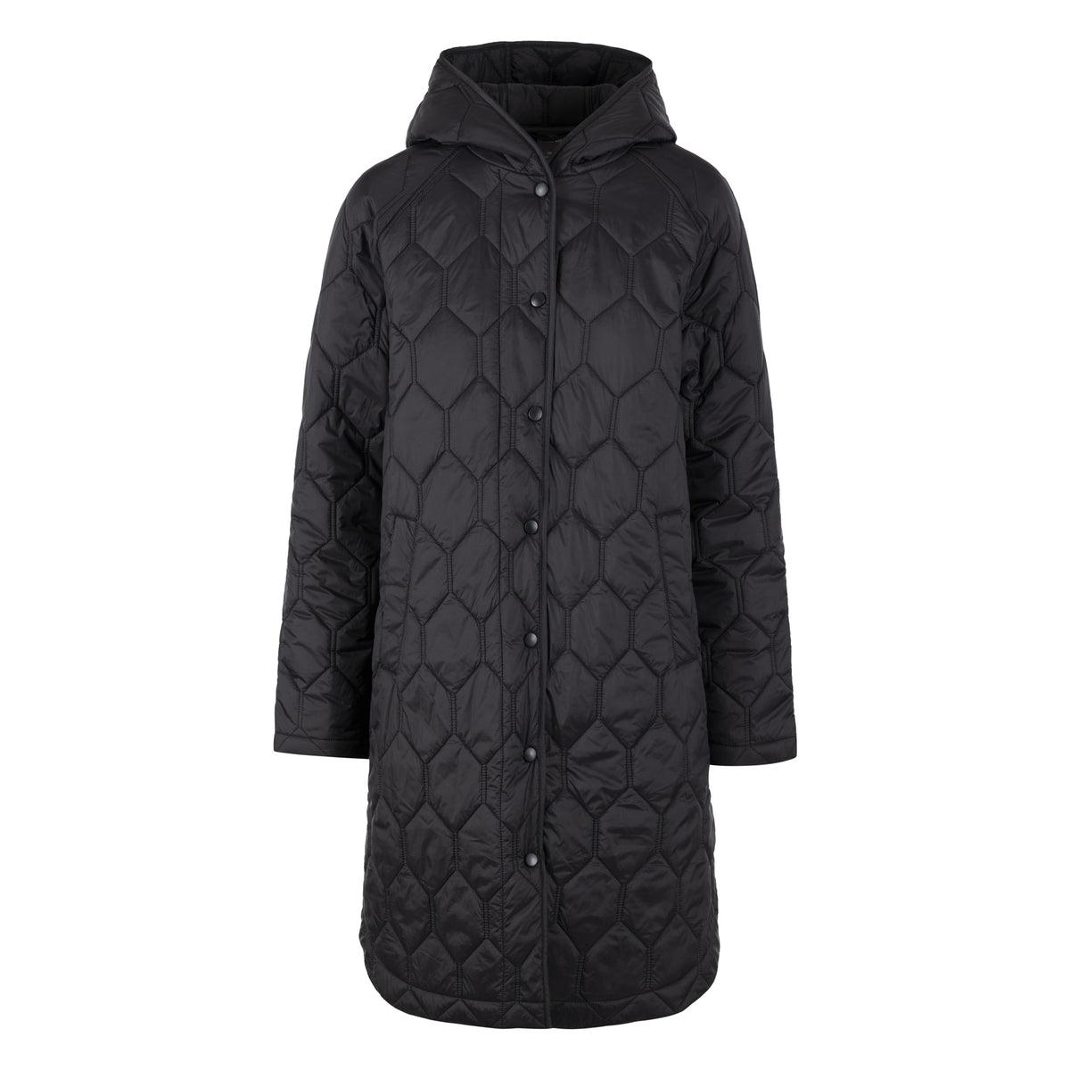 Black - Front - Trespass Womens-Ladies Phase Padded Jacket