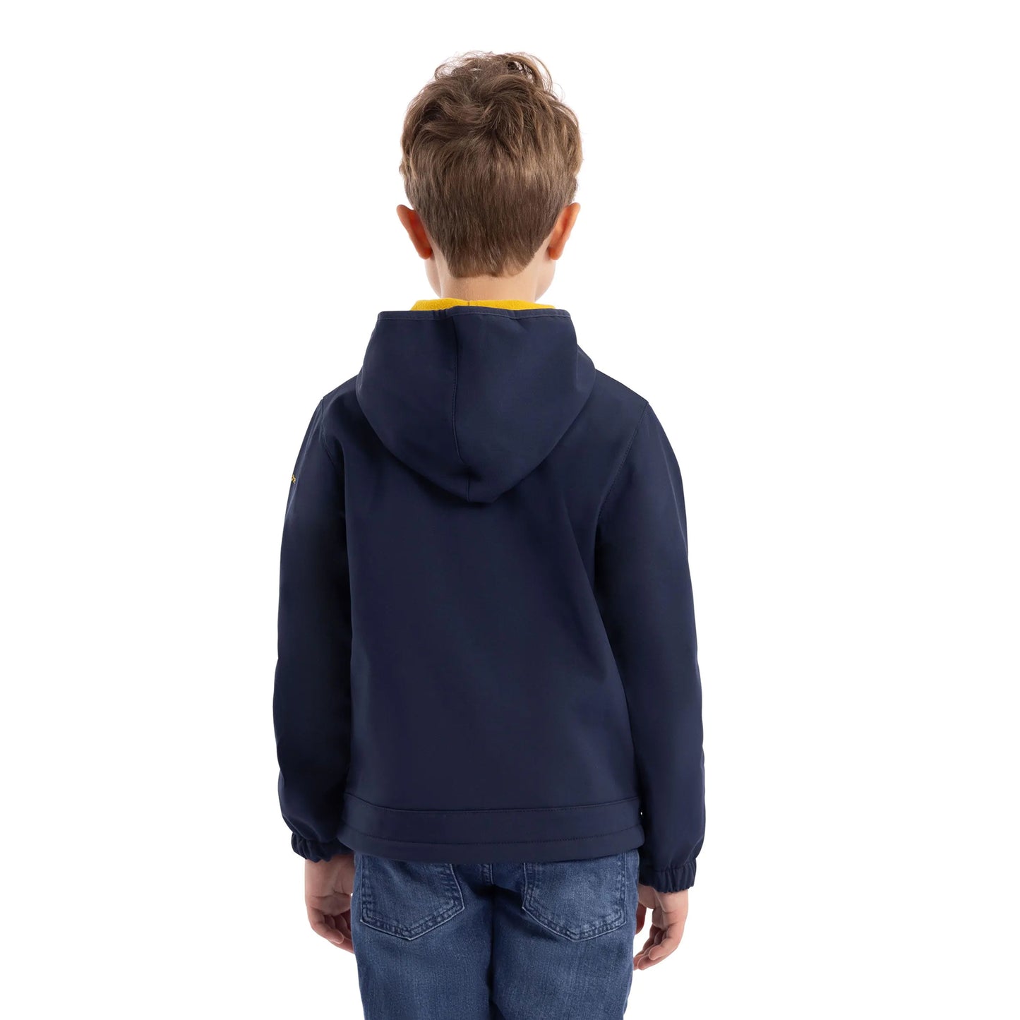 Navy-Yellow Sulphur - Lifestyle - Trespass Childrens-Kids Faster Soft Shell Jacket