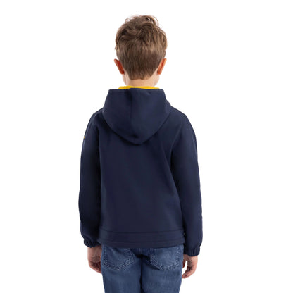 Navy-Yellow Sulphur - Lifestyle - Trespass Childrens-Kids Faster Soft Shell Jacket